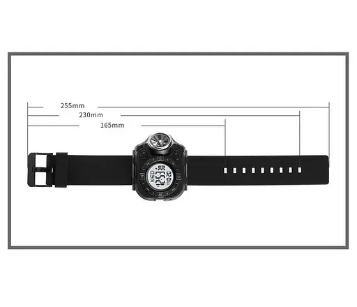 Чоловічий наручний годинник з ліхтарем Skmei 2187 Чорний з білим циферблатом - фото 10