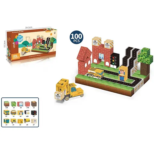 Магнітні блоки My World Місто 2.3 см 100 ел. (CJ-4515482) - фото 1