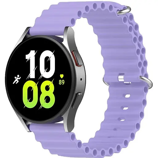 Браслет Hump для Samsung Galaxy Watch 4 - фіолетовий ширина кріплення 20мм силікон Watchbands (W21-8WB21134651) - фото 1