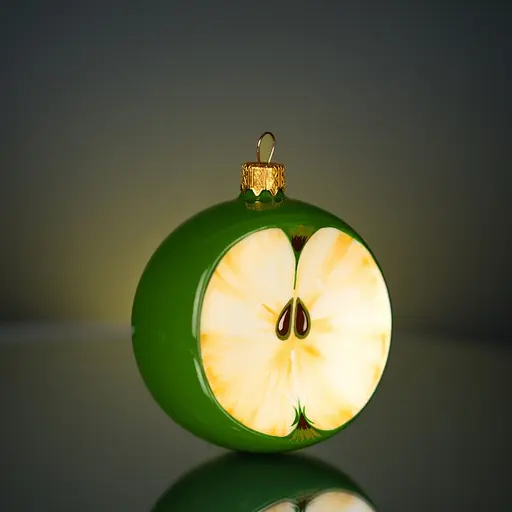 Ялинкова прикраса Різдвяні історії Половина зеленого яблука скло (4820001046250) - фото 3