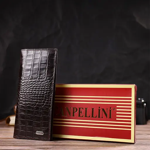 Мужской кожаный кошелек Canpellini 9х18.8х1 см acs0025601 - фото 8