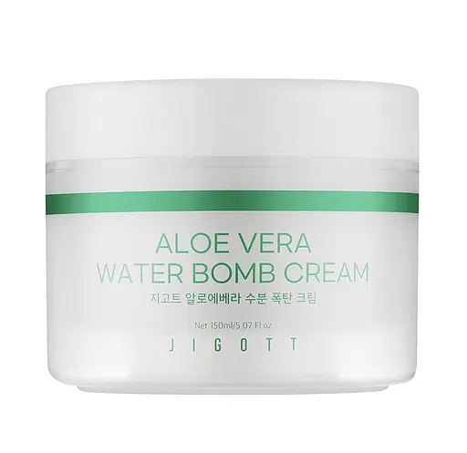 Увлажняющий крем для лица Алоэ Aloe Vera Water Bomb Cream Jigott 150 мл - фото 1
