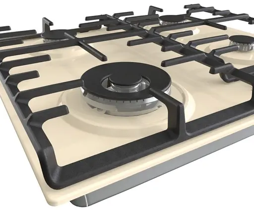 Варильна поверхня Gorenje газова, 60см, чавун, бежевий - фото 4