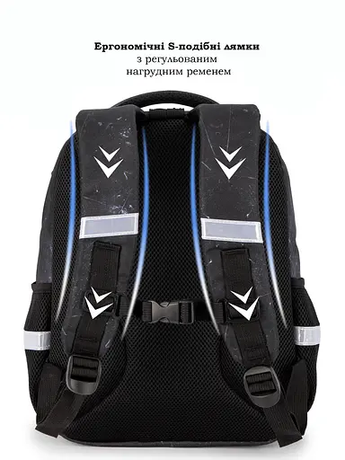 Ортопедический школьный рюкзак 6 в 1 для мальчика School Standard 38х30х18 см с Машиной для младших классов (170-59) - фото 7