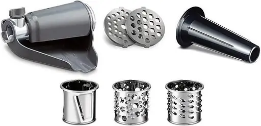 Tefal М'ясорубка HV1 7in1, 1400Вт, 1.7кг/хв, 2 решітки, насадка для ковбас, томатів, 3 терки, пластик, чорний - фото 9