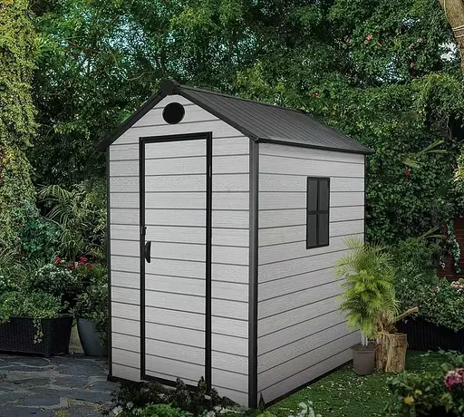 Хозблок-сарай пластиковый BKS 4х6FT с двускатной крышей 224 × 147 × 197 см (В×Ш×Г) - фото 1