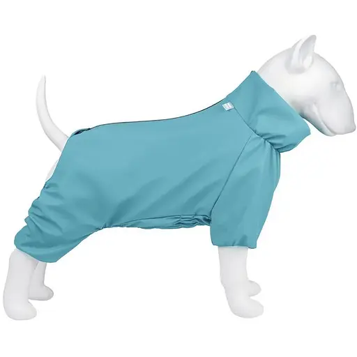 Дощовик для собак Waudog Clothes, водонепроникний, XS25, В 36-38 см, С 26-28 см, блакитний