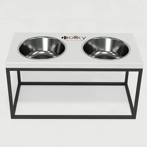 Hollky Base L — миски на підставці для середніх і великих собак (2 × 0,95 л, висота 20 см) - фото 3