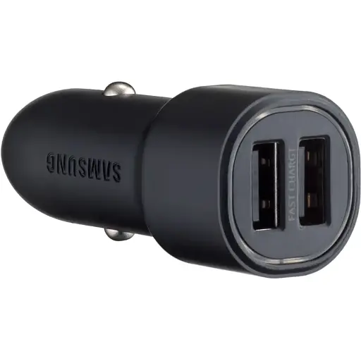 Автомобільний зарядний пристрій Samsung Dual Port Car Charger 2xUSB Port 15W High c0py Чорний - фото 1
