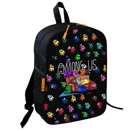 Набір дитячий Амонг Ас рюкзак 36х27см сумка-бананка, кружка з принтом для хлопчика (01648) - фото 2