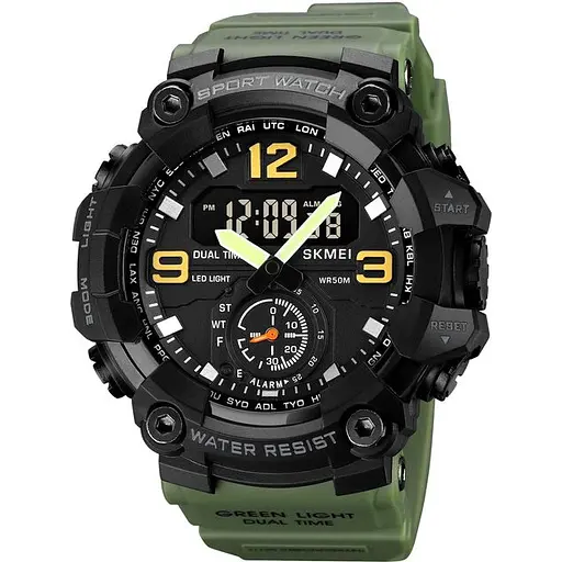 Наручний годинник чоловічий Skmei 1965 Army Green small size, 1965AG (12345) - фото 1