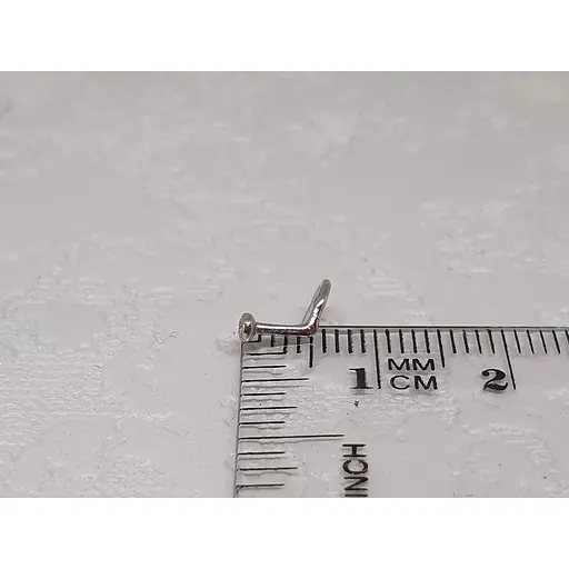 Срібна сережка-пірсинг в ніс Umax з фіанітом. 7029U - фото 3