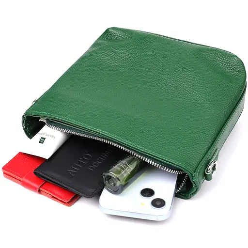 Женская кожаная сумка Vintage на каждый день 22х17.5х7.5 см sum0027581 - фото 8