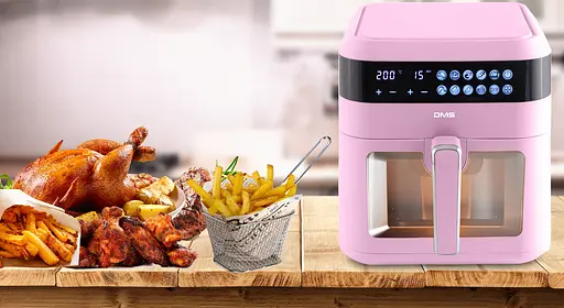 Аэрофритюрница мультипечь DMS HFG-7R XXL Pink 1600 Вт - фото 4