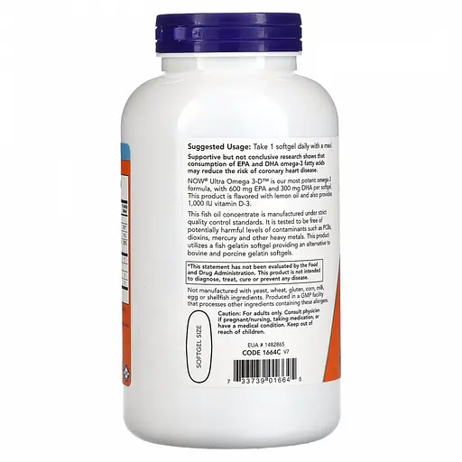 Omega 3-D Now Foods ULTRA у м'яких капсулах №180 - фото 2