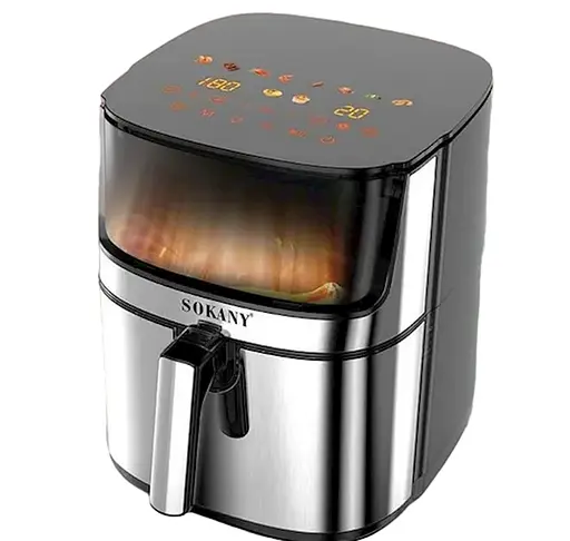 Мультипіч Sokany SK-10045 аерогриль 8л сенсорний екран, фритюрниця без олії - фото 2