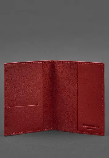 Кожаная обложка для паспорта и военного билета 1.2 красная - фото 4