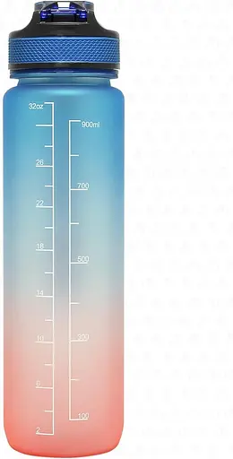Мотиваційна пляшка OldBro для води з часом без BPA Tritan фітнес спорт прогулянка ora Green 1 л - фото 3