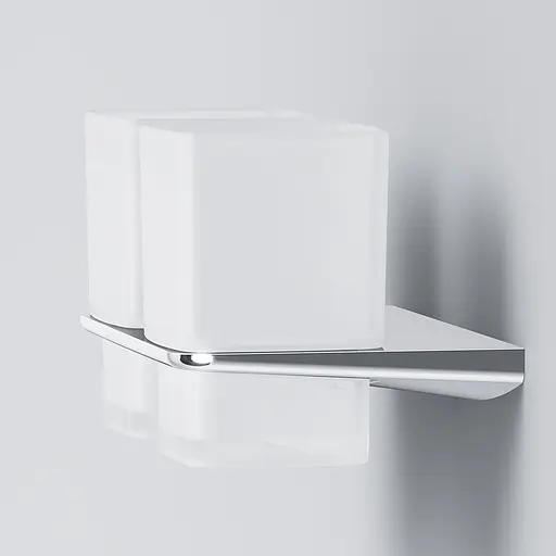 Двойной стеклянный стакан AM.PM Inspire 2.0 с настенным держателем A50A343400 - фото 5