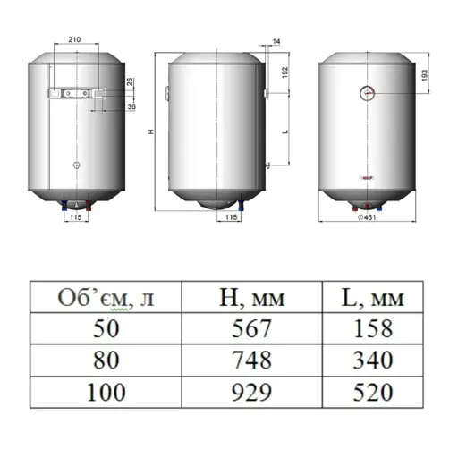 Бойлер електричний накопичувальний Nova tec NT-S 50 Standard 30412 - фото 5
