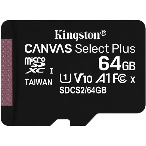 Карта памяти Kingston MicroSDXC 64 GB UHS-I A1 (класс 10) без адаптера - фото 1