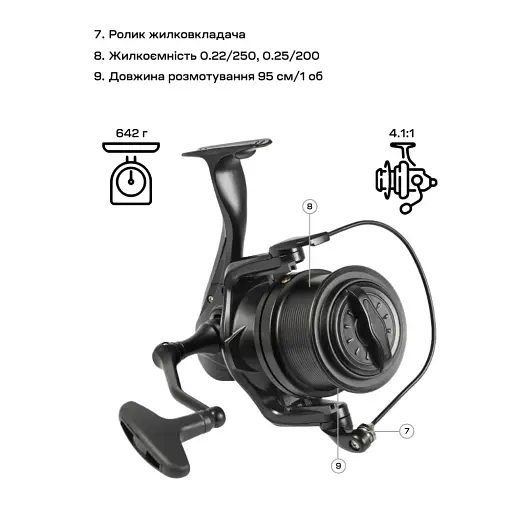 Котушка Brain Apex Carp Big Pit 8000 6+1BB - фото 9