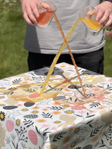 Водоотталкивающая Скатерть пасхальная Зайчики 220х140 см (+ 4 салфетки 30х40) Серый - фото 5