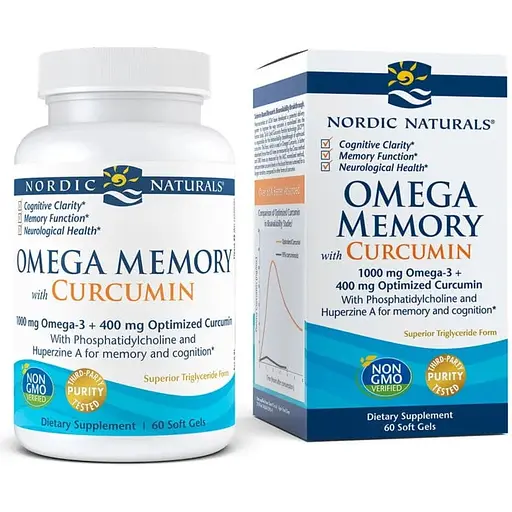 Жирные кислоты Nordic Naturals Omega Memory with Curcumin 60 капсул - фото 1