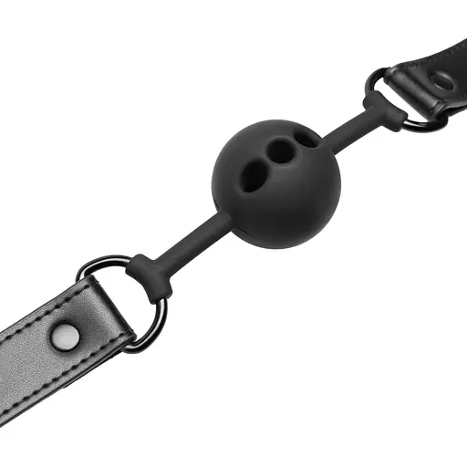 Кляп Bedroom Fantasies Ball Gag Breathable silicone - Black - фото 4