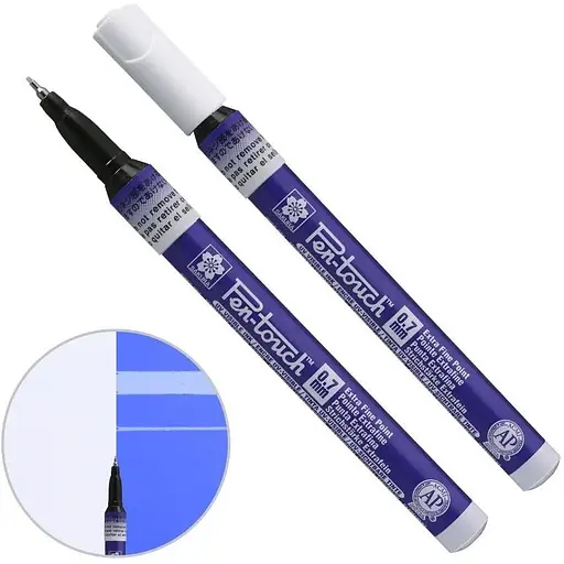 Маркер Pen-Touch Голубой ультрафиолетовый тонкий (EXTRA FINE) 0.7 мм Sakura - фото 1