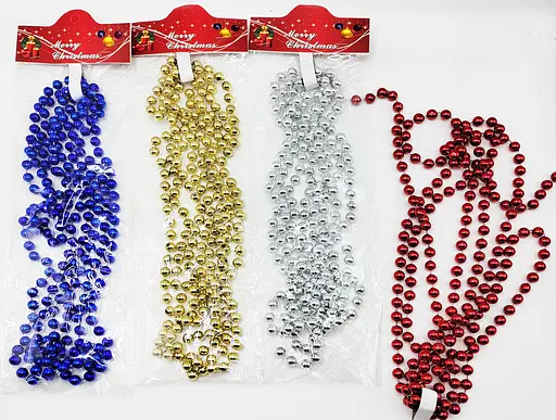 Намиста на ялинку, 11 мм, 2.7 м (В асортименті)