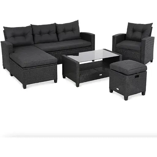 Комплект садових меблів Di Volio Dalmia сірий/графітовий