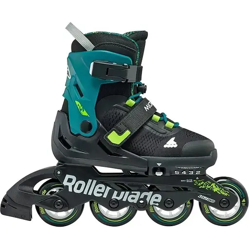 Ролики Rollerblade Microblade XT 28-32 Black/Green (1012-86B0751520-NG02-28-32) - фото 2