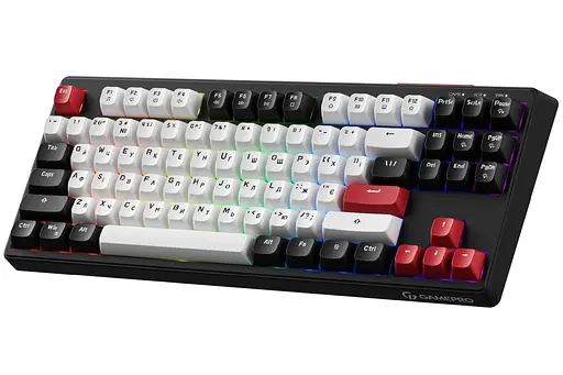 Клавиатура игровая мембранная GamePro GK-580USB Black-White Rainbow LED - фото 2