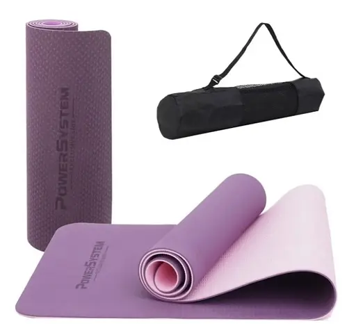 Коврик для йоги и фитнеса Power System PS-4060 TPE Yoga Mat Premium Purple (183х61х0.6) (4060PI-0) - фото 1