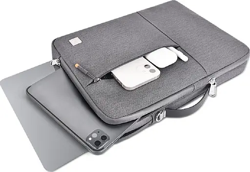 Сумка для ноутбука WiWU Alpha Double Layer Sleeve for MacBook 16/15.4'' (Grey) [61761] - фото 5