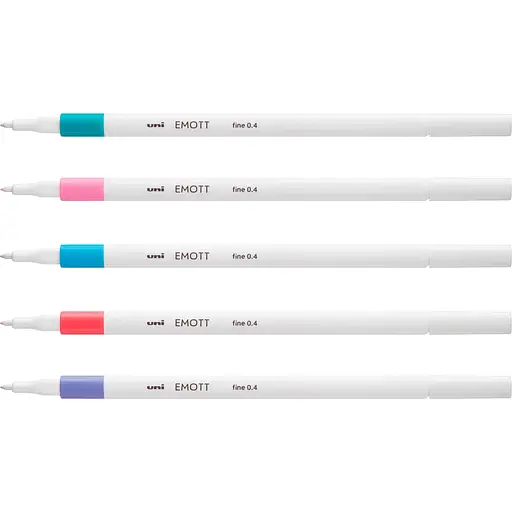 Набор лайнеров Uni Emott Fine Line Candy Pop Color 0.4 мм 5 цветов (PEM-SY/5C.05CPC) - фото 3