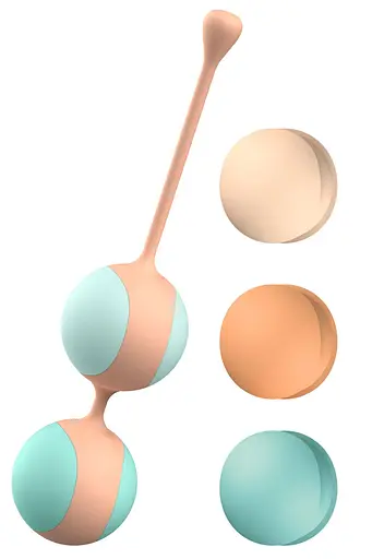 Вагинальные шарики Liebe Pleasure Toys Kewos, 14 см, мятный - фото 2