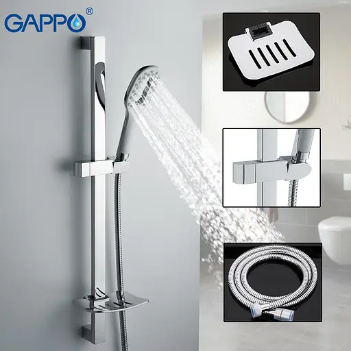 Душовий гарнітур Gappo G8011, хром - фото 3