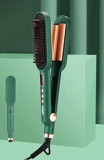 Керамічна плойка стайлер Kemei Km-2237 з іонізацією (Бірюзовий) - фото 2