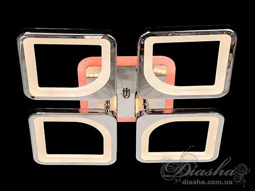 Світлодіодна люстра смарт світильник з пультом, хром, 80 Вт - фото 4