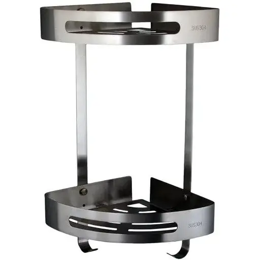 Полка угловая двойная Globus Lux SQ9422, Хром матовый - фото 1