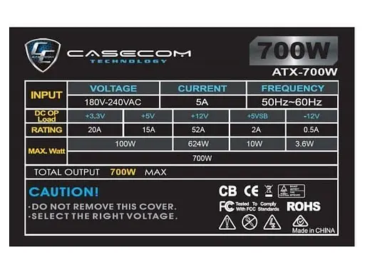 Блок живлення CaseCom 700W (CM 700 ATX) - фото 3