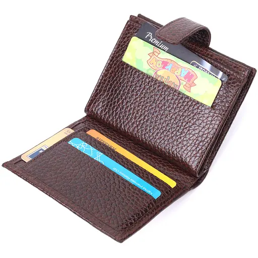 Мужской кожаный кошелек 9.5х11х2.5 см KARYA 9.5х11х2.5 см acs0024261 - фото 4