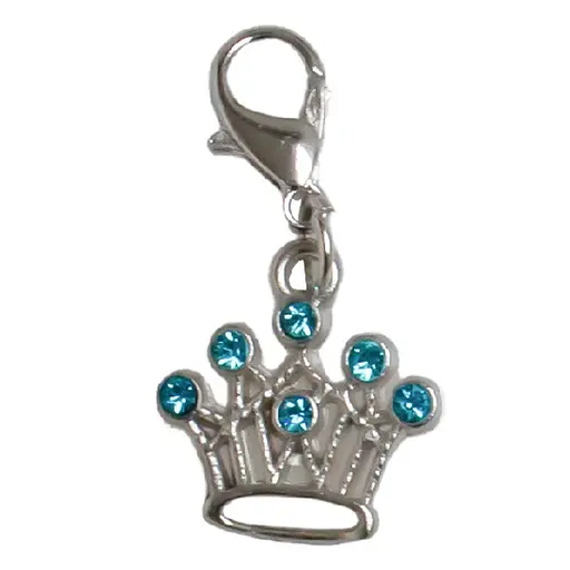 Подвеска на ошейник TatraРet Expert корона с голубыми камешками 4 см 