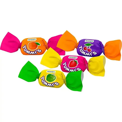 Уцінка. Жувальні цукерки Roshen Yummi's Фруктове тоффі 1 кг - фото 2