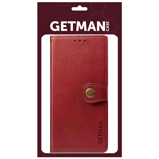 Кожаный чехол-книжка Getman Gallant (PU) для Samsung Galaxy S24 Ultra Красный - фото 4