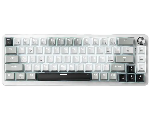 Клавіатура ігрова механічна GamePro GPMK-116 Genesis Silver light USB Red Swich Hot-Swap N-KRO Grey