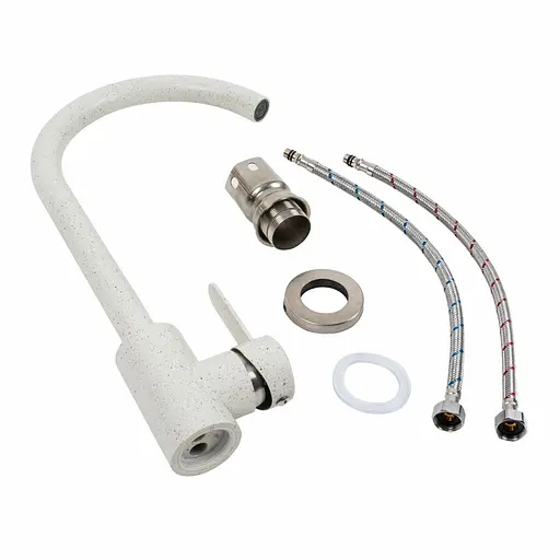 Кухонний змішувач Platinum 7990 NEST Білий в крапку Білий - фото 2