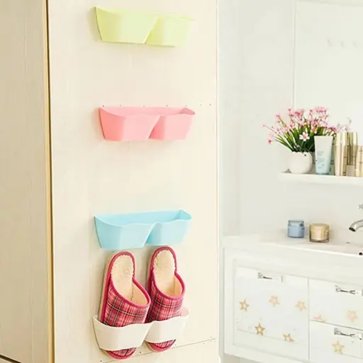Настінний пластиковий органайзер підвісна полиця для взуття (комплект із 3 штук), Yu Xin 86583 - фото 5